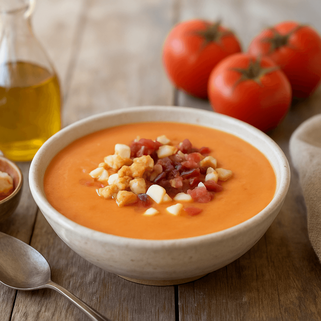 Salmorejo andalou ultra frais : soupe froide minute