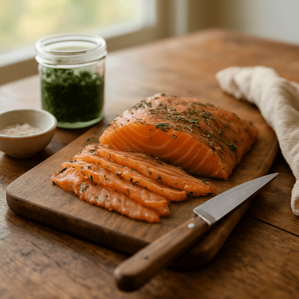 Gravlax scandinave maison : saumon cru salé sans risque