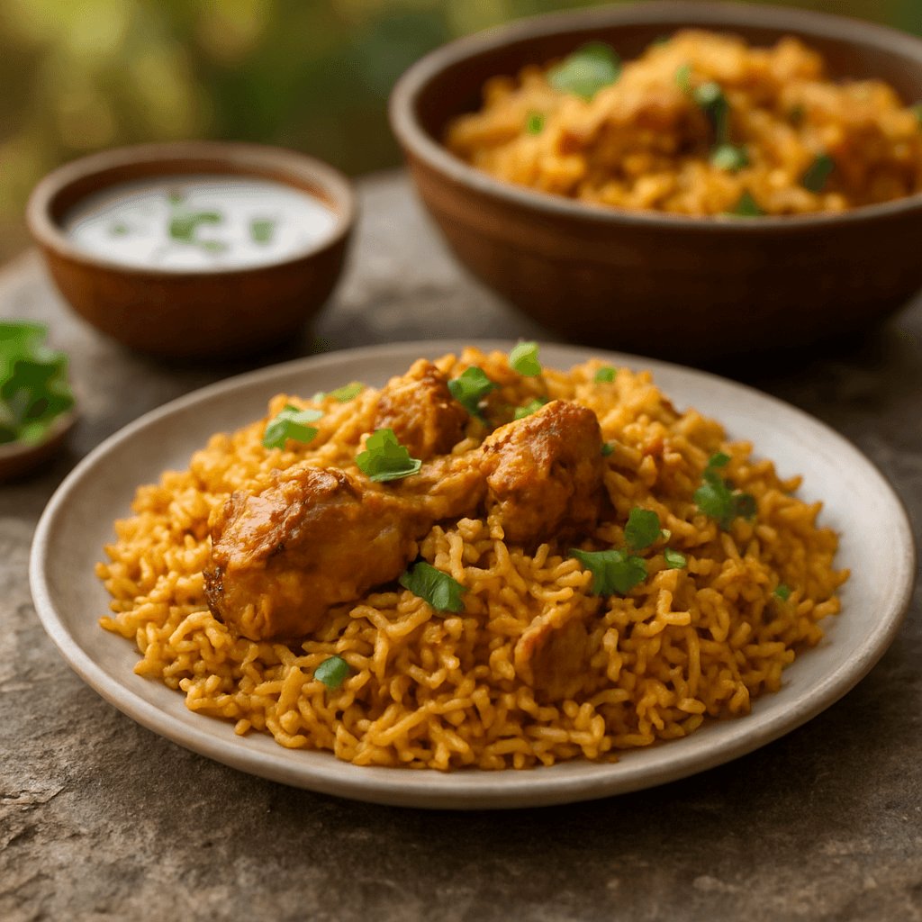 Biryani de poulet facile : riz indien moelleux et parfumé
