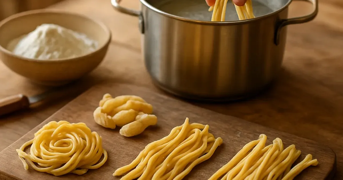 Pâtes fraîches sans machine : 3 formes faciles + cuisson