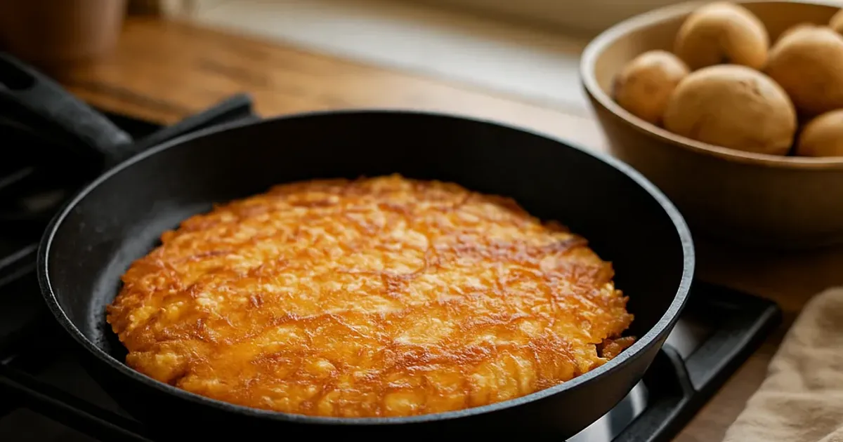 Rösti à la poêle : galettes de pommes de terre croustillantes