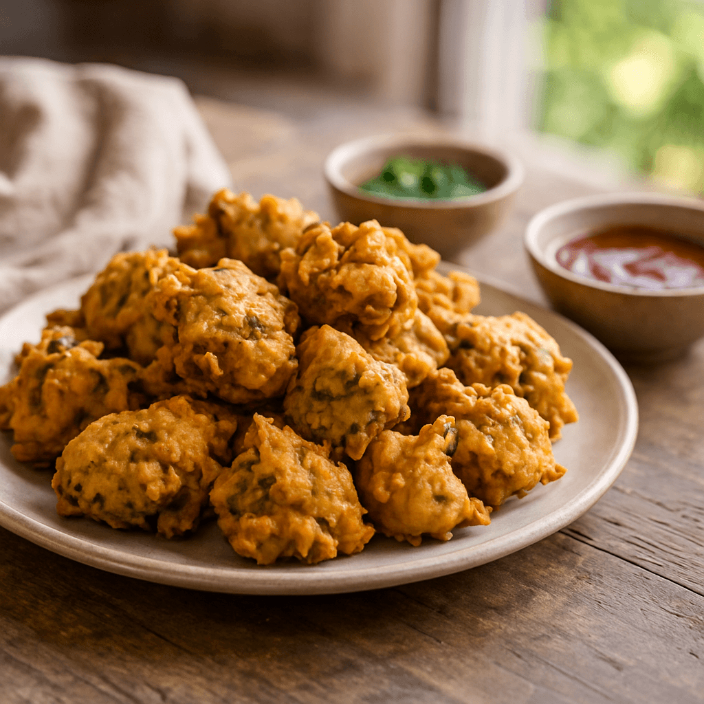 Pakoras indiens croustillants au four : pâte légère