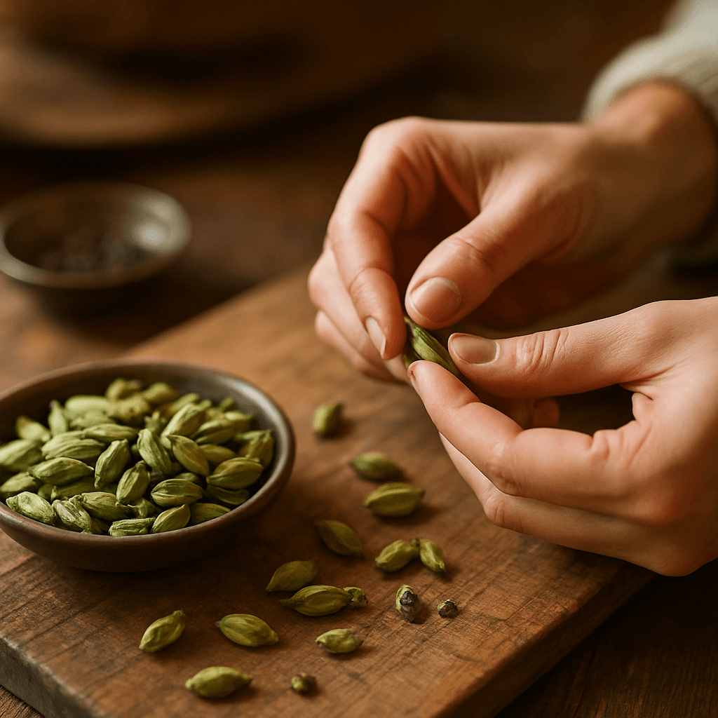 Cardamome : choisir, ouvrir les gousses et l'utiliser